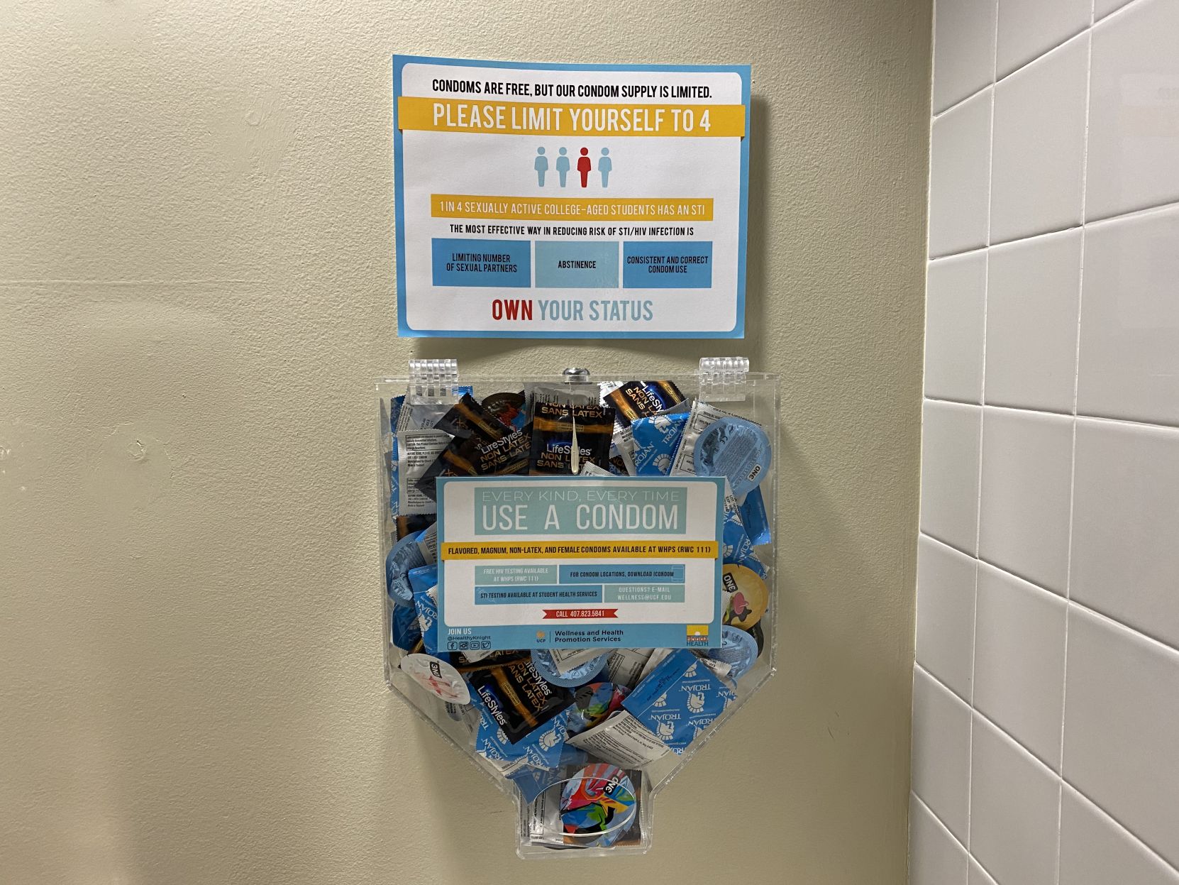 Yes --- UCF promotes sexual wellbeing during condom awareness week